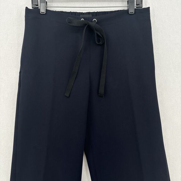 Theory Pants Womens Small Winszlee Admiral Wide Leg Navy Blue Minimal Career EUC - Picture 3 of 13